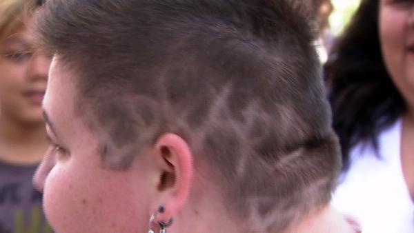 This devoted fan shaved 'Edward,' 'Jacob' and 'Bella' into her hair.