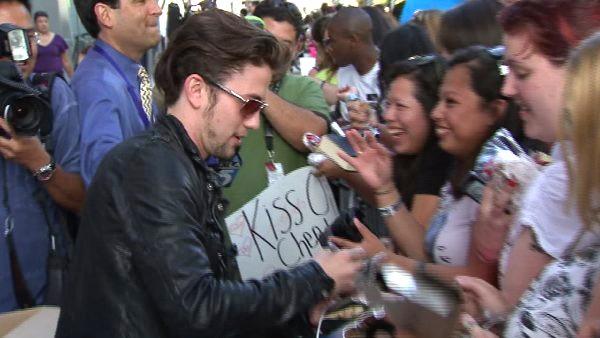 Jackson Rathbone, 'Jasper Hale', talks to some fans.