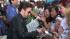 Jackson Rathbone, Jasper Hale, talks to some fans.