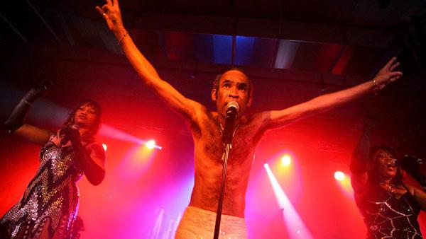 Bobby Farrell's Boney M group performs in a hall at Kloten airport in Zurich, Switzerland on Saturday, May 14, 2005.