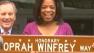 Oprah Winfrey got a street named after her called Oprah Winfrey Way just outside Harpo Studios in Chicago.