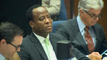 Dr. Conrad Murray is seen at his involuntary manslaughter trial in downtown Los Angeles on Friday, Sept. 30, 2011.