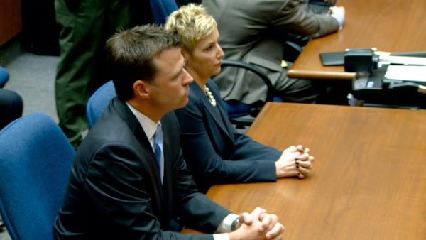 Deputy District Attorney David Walgren and prosecutor Deborah Brazil are seen before the verdict was read in the Conrad Murray trial on Monday, Nov. 7, 2011.