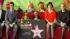 The Muppets characters, from left, Animal, Pepe the King Prawn, Kermit the Frog, Miss Piggy, Walter, Fozzie Bear and Gonzo receive a star on the Hollywood Walk of Fame in Los Angeles on Tuesday, March 20, 2012.