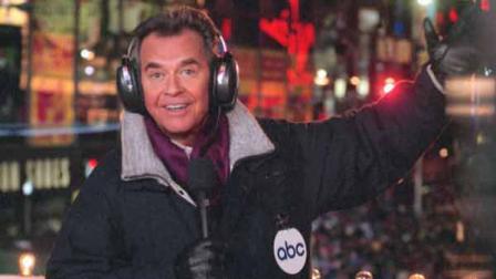 In this undated publicity photo from ABC, Dick Clark brings in the New Year from New Yorks Times Square.