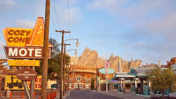  Wily's Butte, shown here, is part of Ornament Valley, the setting for Radiator Springs Racers, a twisting turning, high-speed adventure through the town of Radiator Springs.