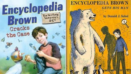 Two Encyclopedia Brown book covers are seen in this file photo.