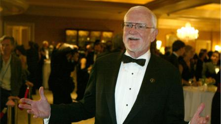 Former Academy President Frank Pierson arrives at the Academy of Motion Picture Arts and Sciences, Scientific and Technical Achievements Awards dinner. Pierson died Monday, July 23, 2012, after a short illness. He was 87.