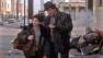 Sylvester Stallone (right) walks with son Sage Stallone (left) in a scene from the 1990 film Rocky V.