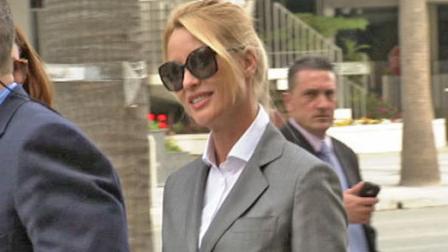 Nicollette Sheridan arrives at a Los Angeles court for her Desperate Housewives wrongful termination case on March 5, 2012.
