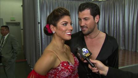 Hope Solo and Maksim Chmerkovskiy are seen in this file photo.