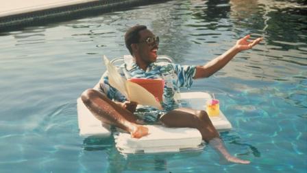 Eddie Murphy is shown in a scene from Beverly Hills Cop II.