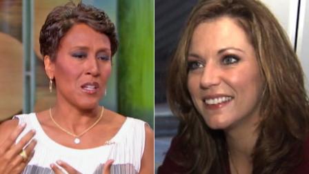 (Left) Robin Roberts appears on Good Morning America in this file photo. (Right) Martina McBride talks to OnTheRedCarpet.com in October 2011 about her new album, Eleven.