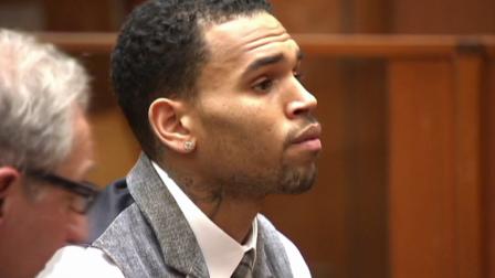 Chris Brown is seen in court on Monday, Sept. 24, 2012, in Los Angeles County Superior Court.