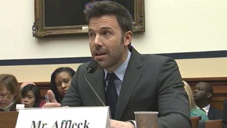 Actor Ben Affleck is shown testifies on Capitol Hill on Wednesday about the Democratic Republic of Congo.