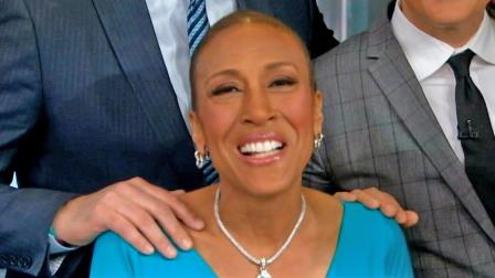 Robin Roberts returned to the Good Morning America anchor chair after a five month-long medical leave Wednesday, Feb. 20, 2013.