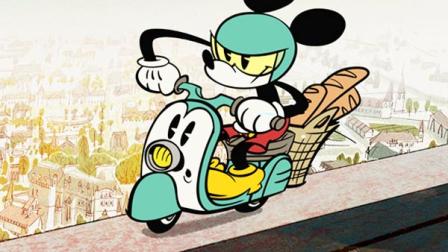 Mickey Mouse in the new cartoon short Croissant de Triomphe