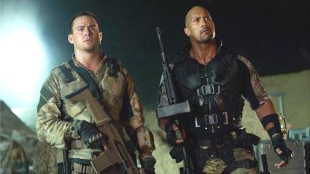 Channing Tatum (left) and Dwayne Johnson in a scene from the 2013 film G.I. Joe: Retaliation.
