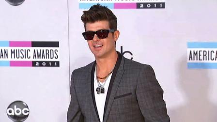 R&B crooner Robin Thicke is seen in this undated file photo.