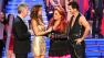 Country singer Wynonna Judd and partner Tony Dovolani talk with hosts Tom Bergeron and Brooke Burke-Charvet after being eliminated from the competition on the Dancing With The Stars: The Results Show on Tuesday, April 2, 2013.