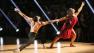 Olympic gymnast Aly Raisman and her partner Mark Ballas appear on Dancing With The Stars on April 8, 2013.