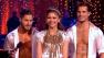 Shake It Up actress Zendaya and partner Val Chmerkovskiy dance a Salsa trio with Gleb Savchenko on week eight of Dancing With The Stars on May 6, 2013. They received 30 out of 30 points from the judges.