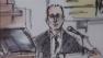 Artist rendering shows AEG Vice President Shawn Trell on the stand in the Michael Jackson wrongful death trial on Wednesday, May 22, 2013.