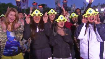 Disney fans lined up early to take part in the Monstrous All-Nighter at Disneyland on Friday, May 24, 2013.