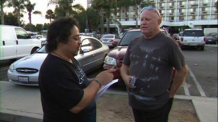 Joe Rodriguez (left) and Mike Score (right) from the band A Flock of Seagulls are seen on Monday, July 22, 2013.