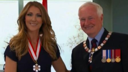 Celine Dion was presented the insignia of companion of the order of Canada by Governor General David Johnston in Quebec City, Canada on Friday July 26, 2013.