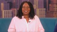 Whoopi Goldberg gives ABC7 Weatherman Garth Kemp a shout out for International Left Handers Day on Tuesday, Aug. 13, 2013.