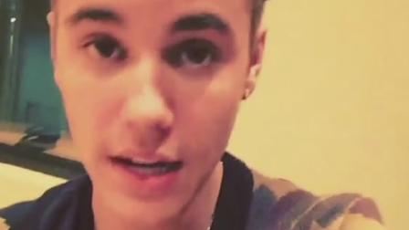 Justin Bieber is seen in a video posted on his Instagram account on Wednesday, Jan. 29, 2014.
