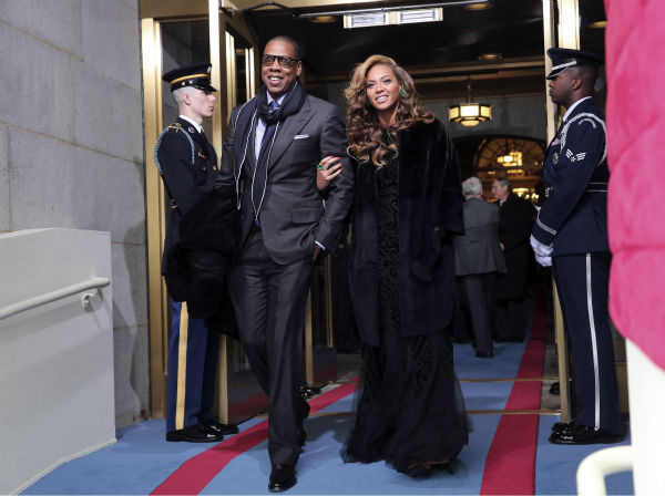 Jay-Z and Beyonce attend the ceremonial...