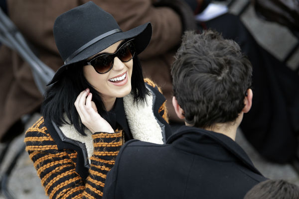 John Mayer and Katy Perry attend the ceremonial...