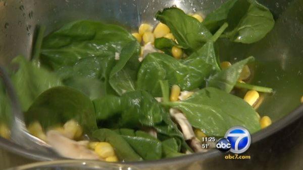 With the Cinch plan, you can eat five foods for five days - the five foods are spinach, raspberries, organic eggs, non-fat yogurt, almonds and almond butter. A spinach salad could be a meal option.