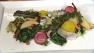 Chef Anthony Jacquet shows his kale and apple salad with pomegranate vinaigrette.