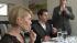 Julianne Shook of Los Angeles participates in a caviar class in West Hollywood.