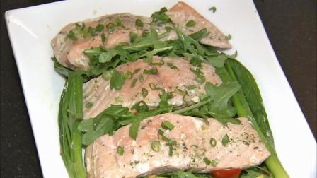 Slow Cooker Poached Salmon With Simple Arugula Salad