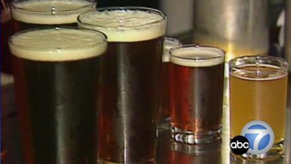Glasses of beer