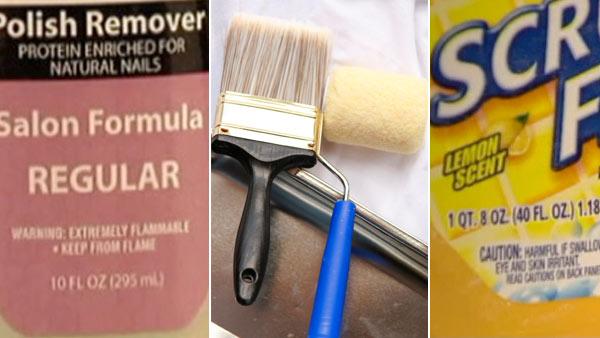 High levels of exposure to solvents in products like nail polish remover, paint thinners and degreasers have also been associated with birth defects.