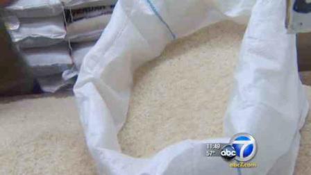 A bag of white rice is shown in this undated file photo. A new study by Harvard scientists found that eating white rice regularly may increase the risk of Type 2 diabetes.