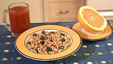 A breakfast spread of cereal, grapefruit and juice is seen in this file photo.