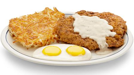 IHOPs country fried steak and eggs is seen in this photo from IHOP.com.