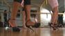 Women workout in high heels during a Heel Hop class in May 2013.