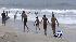 Spectators on the beach