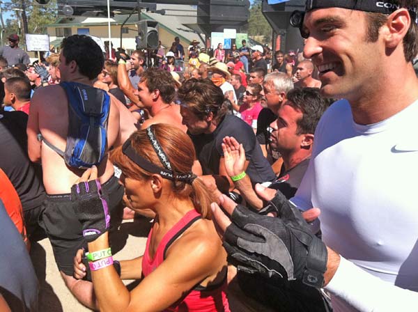 ABC7 reporters Eileen Frere (in pink) and Elex...