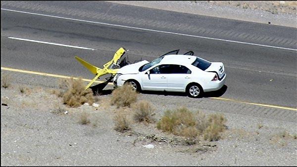 Freeway airplane crash