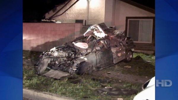 Pursuit crash in Fontana, Calif.