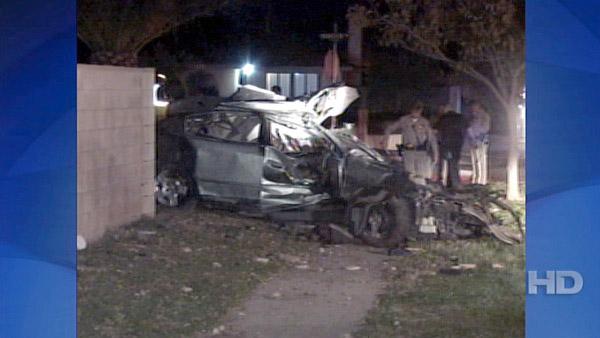 Pursuit crash in Fontana, Calif.