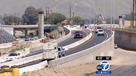 A stretch of Interstate 215 shut down since Friday reopened ahead of schedule Sunday, May 6, 2012.